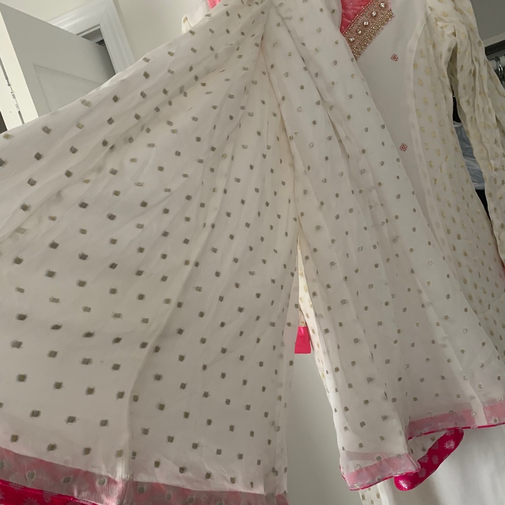 White desi Pakistani Indian full outfit